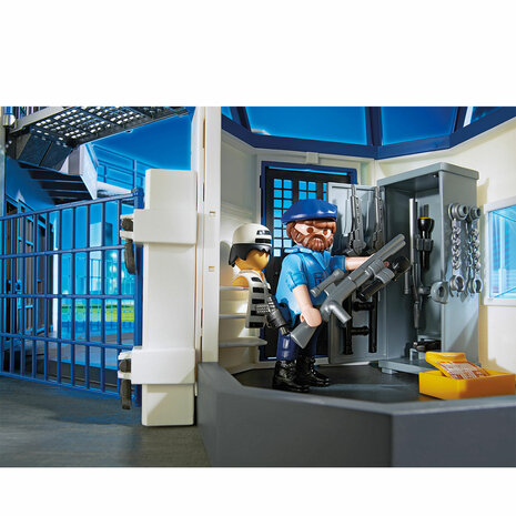 Kliniek Harde wind brand Playmobil 6919 Politiebureau met Gevangenis - Het Speelgoedpaleis