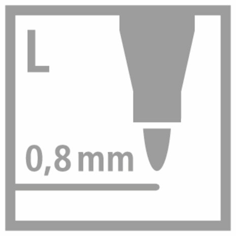 STABILO GREENpoint 0,8 mm Viltstiften, 4st.