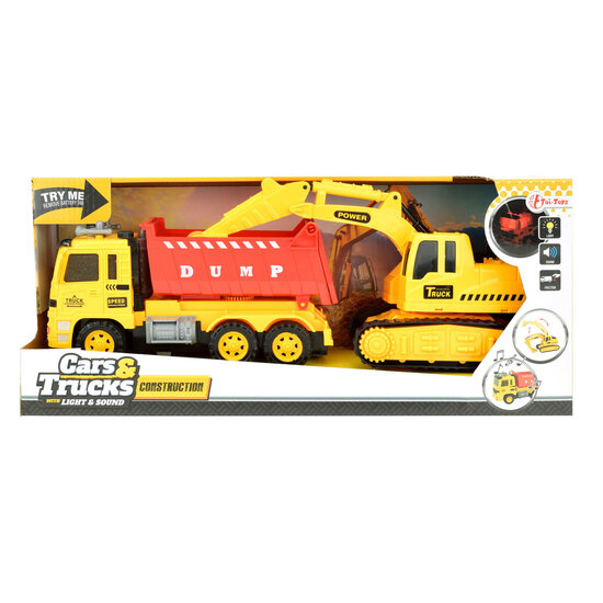 Vehicool Kiepwagen met Graafmachine