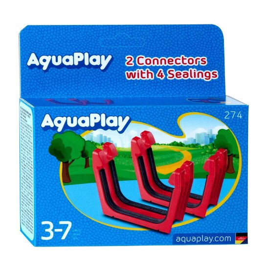 AquaPlay 274 - Verbindingsstuk + Rubberen Afsluitingen, 2st.
