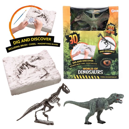 World of Dinosaurs Uitgraafset &#039;dino fossiel&#039;