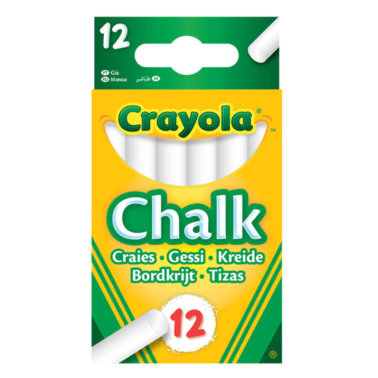 Crayola Bordkrijt Wit, 12st.