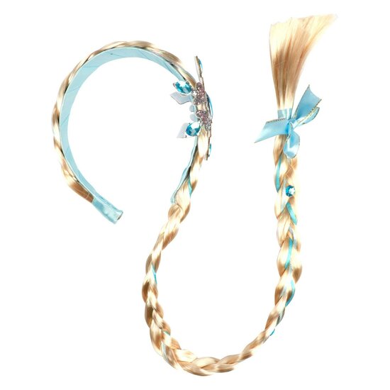 Ice Princess Diadeem met Lange Vlecht en IJskristal