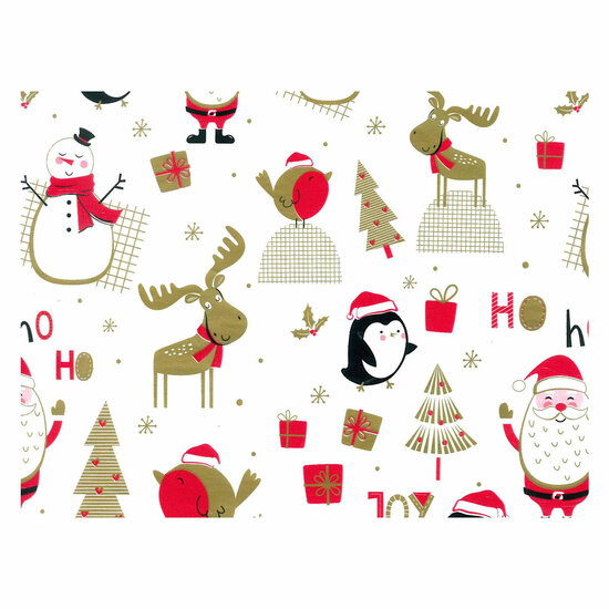 Cadeaupapier Kerst Collectie, 50 Rollen