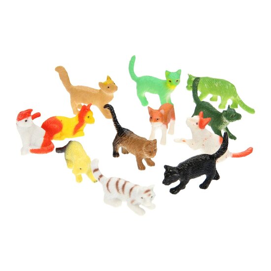 Speelfiguren Katten, 12st.