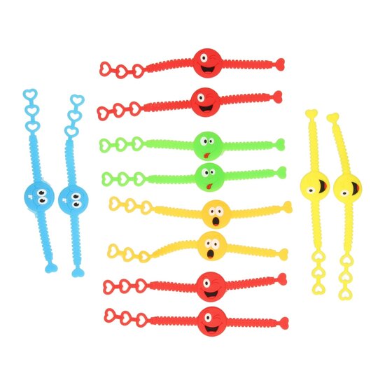 Armband Lachgezicht Kleur - 12 stuks