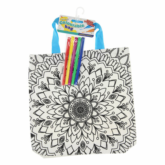 Kleur je eigen Tas - Mandala/Rozen