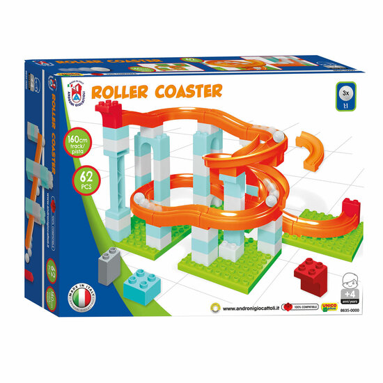 Knikkerbaan Roller Coaster Set, 62dlg.