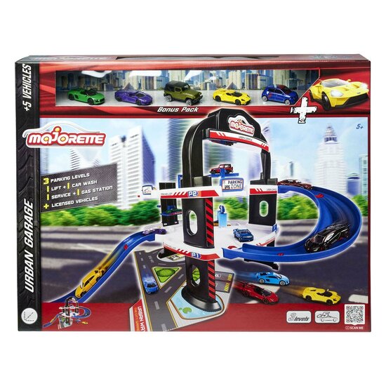 Majorette Urban Garage met 5 Auto&#039;s