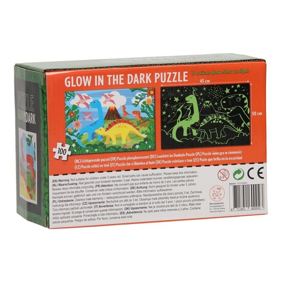 Legpuzzel Glow in the Dark - Dino&#039;s, 100st.