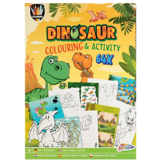 Kleur- en Activiteitenboek Dino, 64pag.