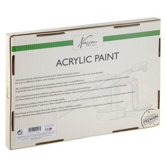 Nassau Acrylverf Basis en Pastelkleuren, 24x22ml