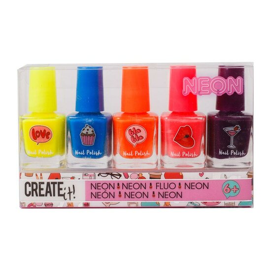 Create it! Beauty Nagellak Neon, 5st.