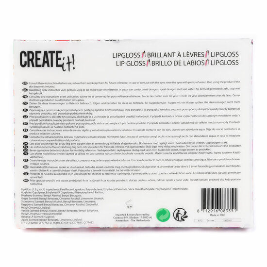 Create it Lipgloss Geur &amp; Glitter, 7st.