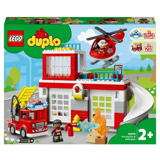 basketbal Ter ere van Broers en zussen Lego Duplo 10970 Brandweerkazerne & Helikopter - Het Speelgoedpaleis