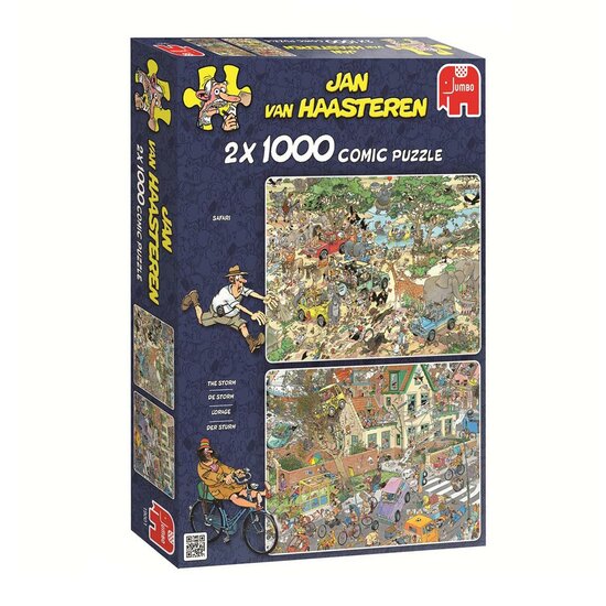 Jan van Haasteren Legpuzzel - 2in1 Safari &amp; Storm, 1000st.