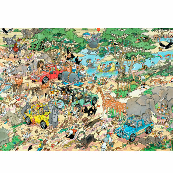 Jan van Haasteren Legpuzzel - 2in1 Safari &amp; Storm, 1000st.