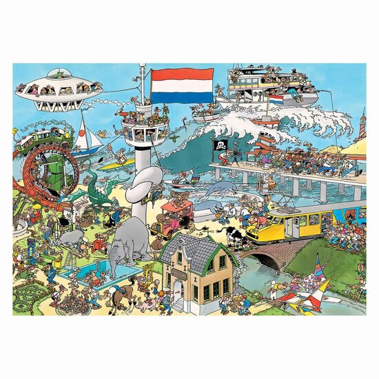 Jan van Haasteren Legpuzzel - Traffic Chaos, 2x1000st.