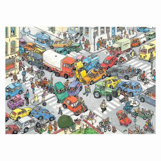 Jan van Haasteren Legpuzzel - Traffic Chaos, 2x1000st.