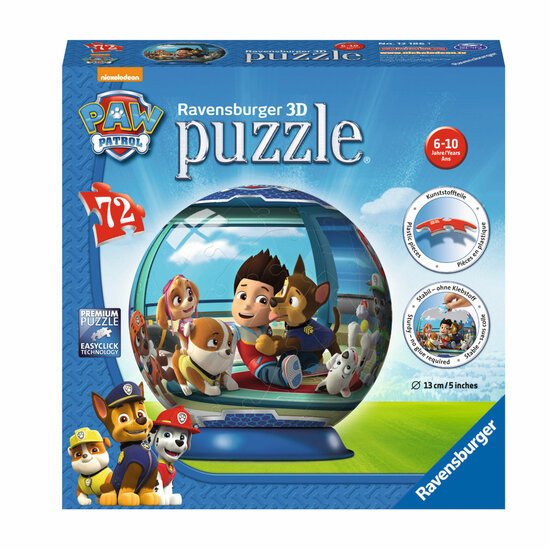 Ravensburger PAW Patrol Puzzelbal, 72st.