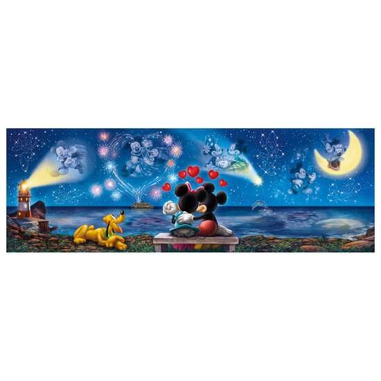 Clementoni Panorama Puzzel Mickey &amp; Minnie, 1000st.