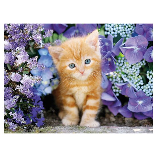 Clementoni Puzzel Kat met Bloemen, 500st.