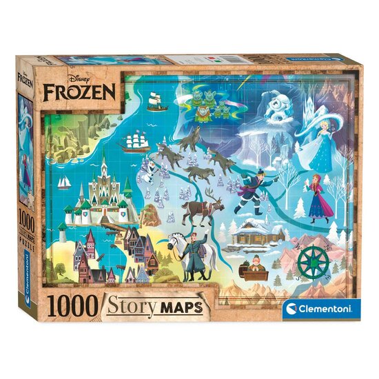 Clementoni Wereldkaart Puzzel Disney Frozen, - Het