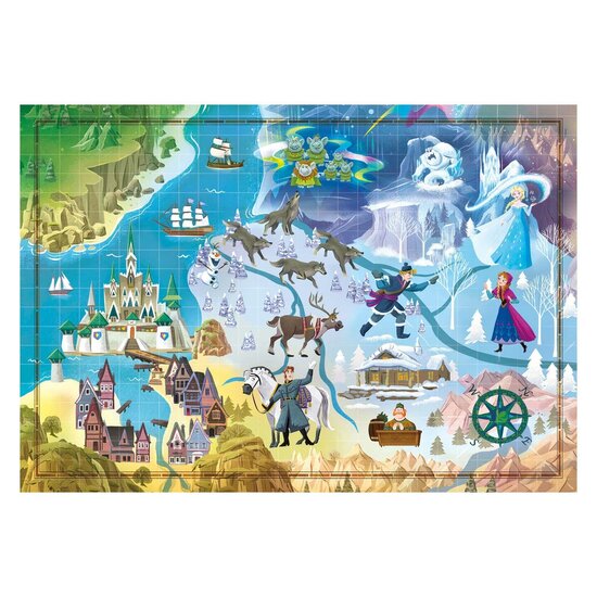 Clementoni Wereldkaart Puzzel Disney Frozen, 1000st.