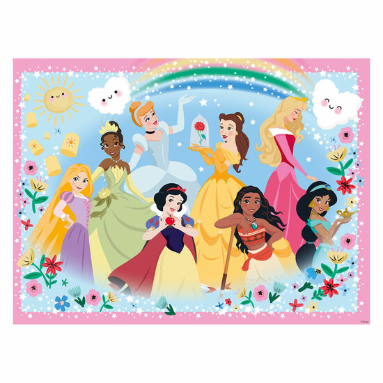 Disney Prinses Glitterpuzzel, 100st. XXL