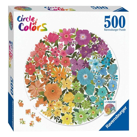 Ravensburger Circle of Colors Puzzels - Flowers, 500st.