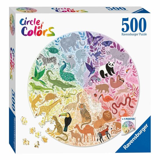 Ravensburger Circle of Colors Puzzels - Animals, 500st.
