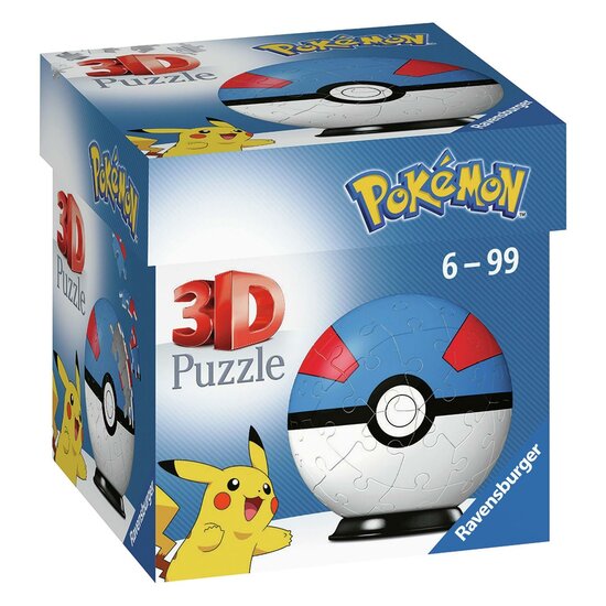 Pok&eacute;mon Great Ball 3D Puzzel, 54st.