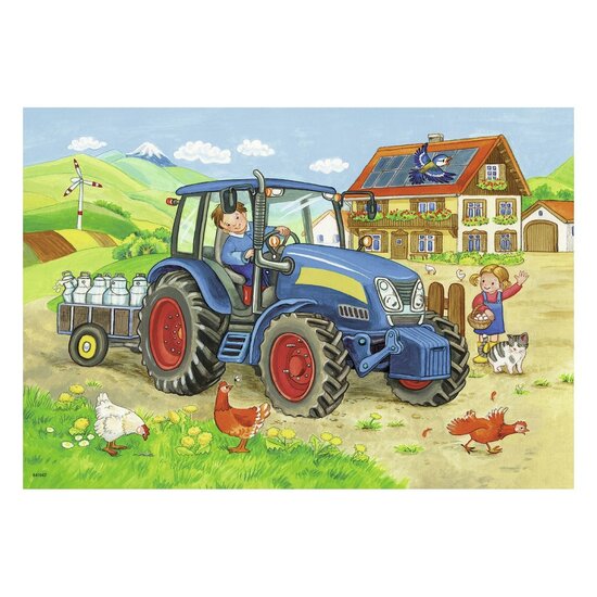 Op de Bouwplaats en Boerderij Puzzel, 2x12st.