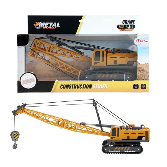 MetalWorld Bouwvoertuig -kraanwagen mt rupsbanden - 1:55
