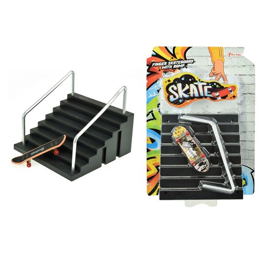 Vinger Skateboard met Trap, 4dlg.