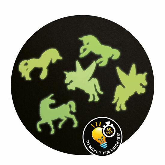 Glow in the Dark Stickers Eenhoorn