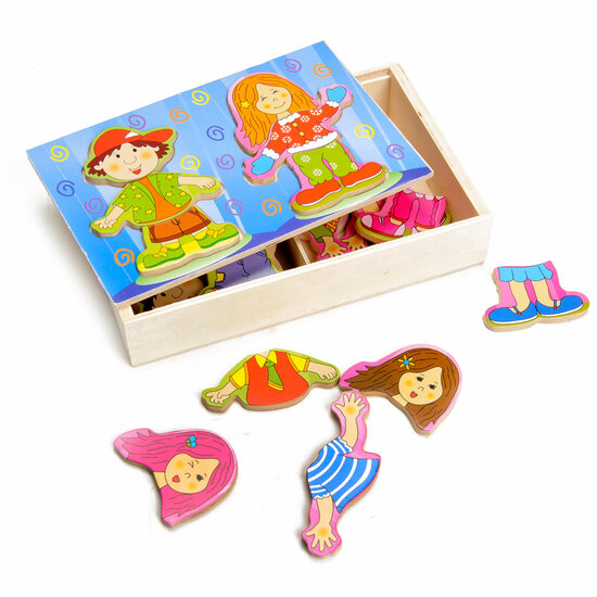 Aankleedpuzzel Jongen en Meisje