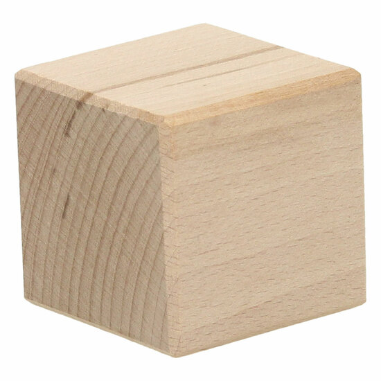 Mijlpaal Blok Hout, 5,6cm