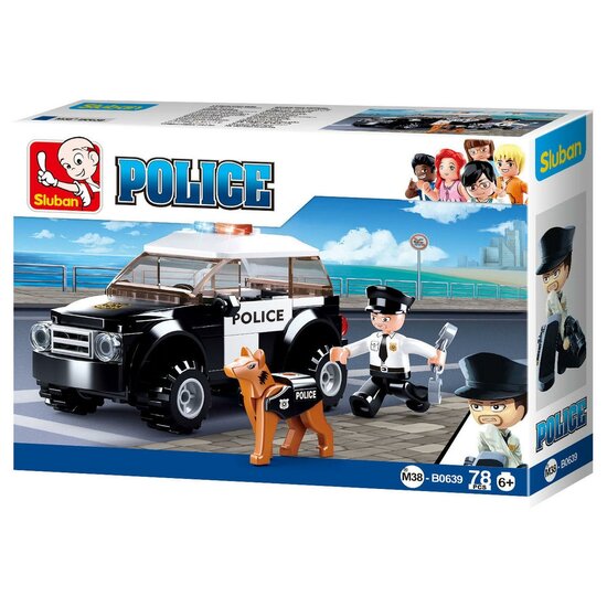 Sluban Politieauto met Hond - 78dlg.