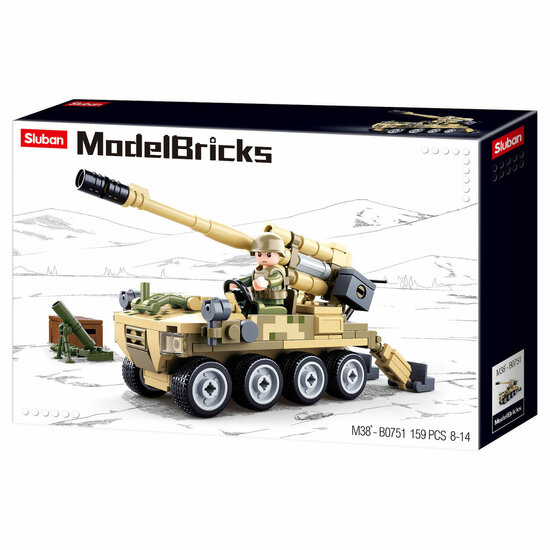 Sluban 8x8 Mobiel Kanon - 159dlg.
