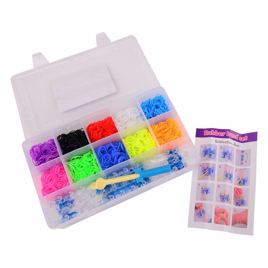 Loom Bandjes Set in Opbergdoos, 3000dlg.