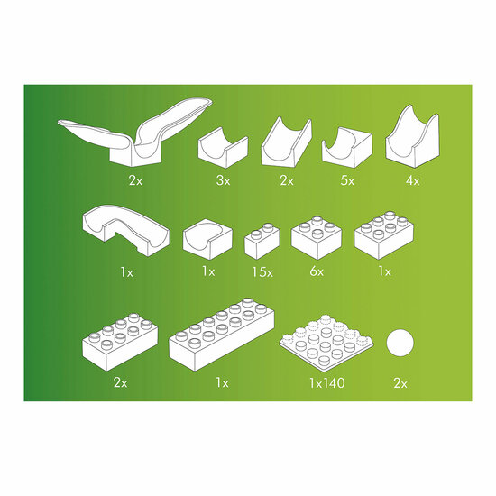 Hubelino Knikkerbaan Uitbreidingsset Swing - 46dlg.