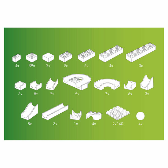 Hubelino Knikkerbaan Basisset - 123dlg.