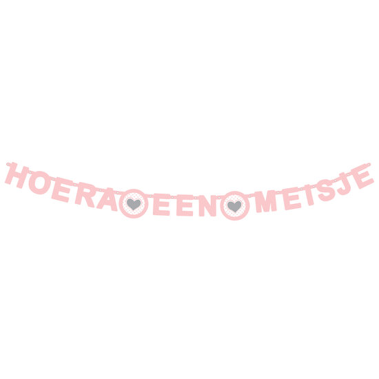 Letterguirlande - Hoera een Meisje