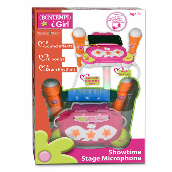 Bontempi Stage Microfoon Roze