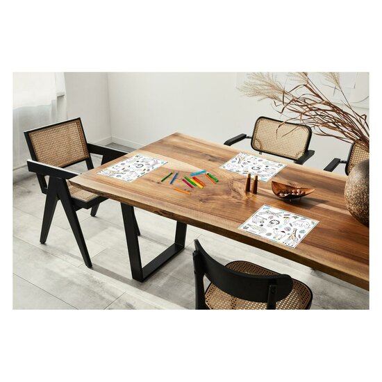 Inkleurbare Placemats Wilde Dieren 6st.