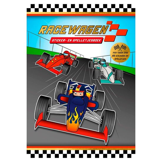 Sticker- en Spelletjesboek Racewagen