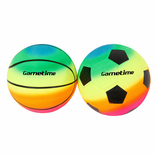 Mini Sportballen Set Voetbal/Basketbal, 2st.