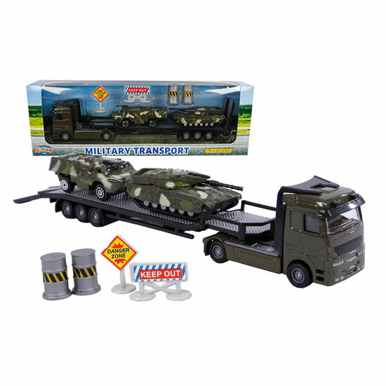 2-Play Die-cast Vrachtwagen Transporter met Tanks, 24cm