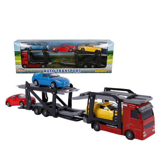 2-Play Die-cast Vrachtwagen Transporter met Auto&#039;s, 26cm